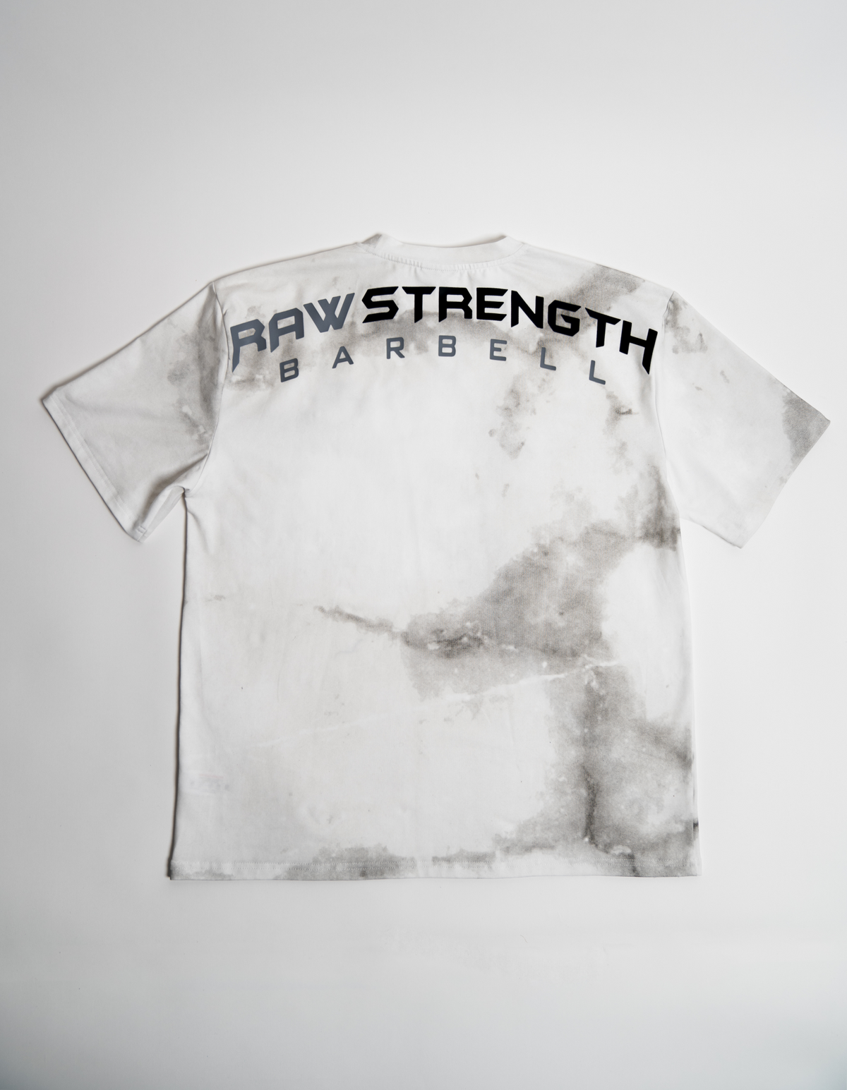 RAW STRENGTH BARBELL UNISEX WHITE MARBLE OVERSIZED T-SHIRT
