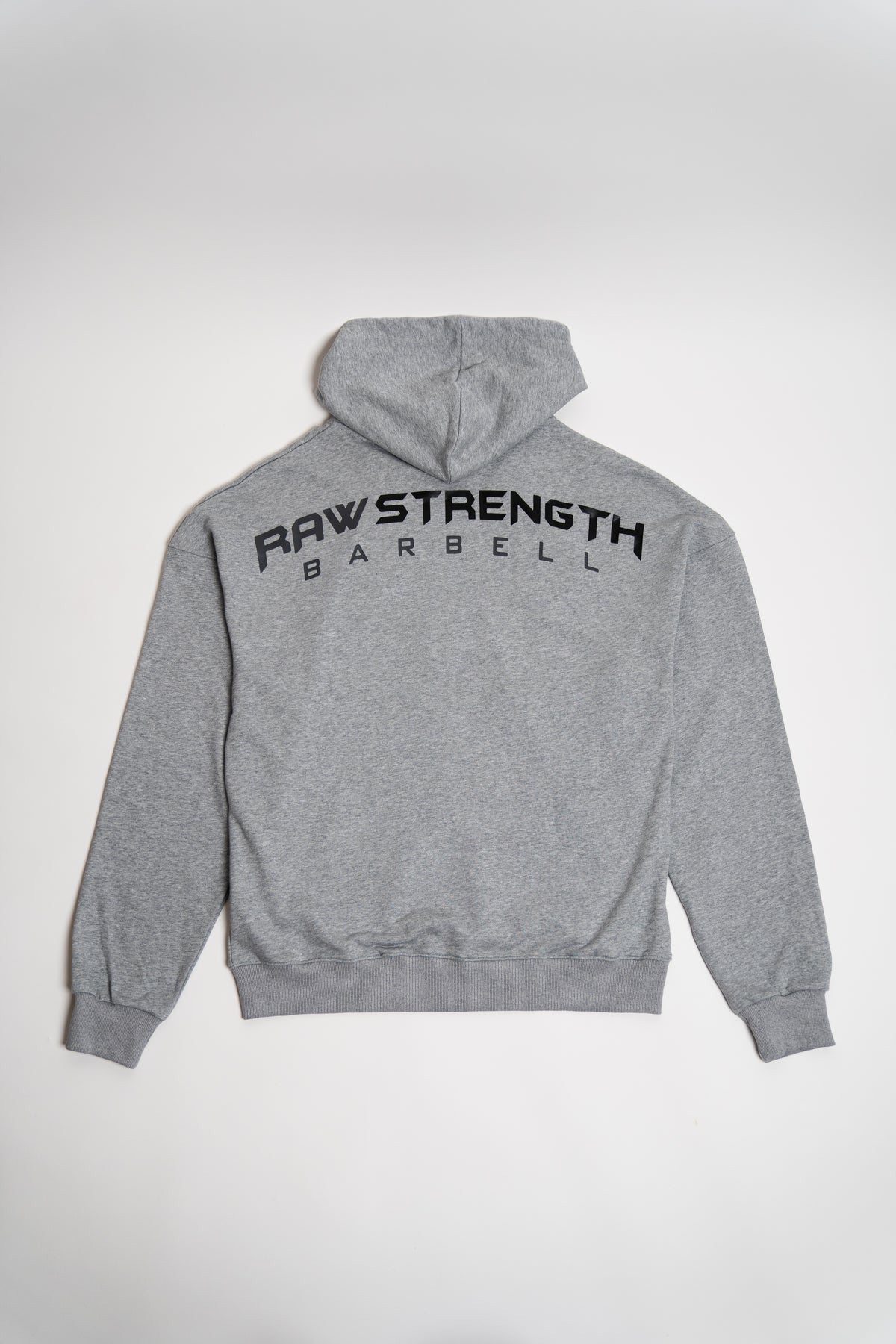 RAW STRENGTH BARBELL UNISEX SPACE GREY OVERSIZED ZIP HOODIE