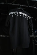 RAW STRENGTH BARBELL UNISEX PURE BLACK MARBLE FONT OVERSIZED T-SHIRT