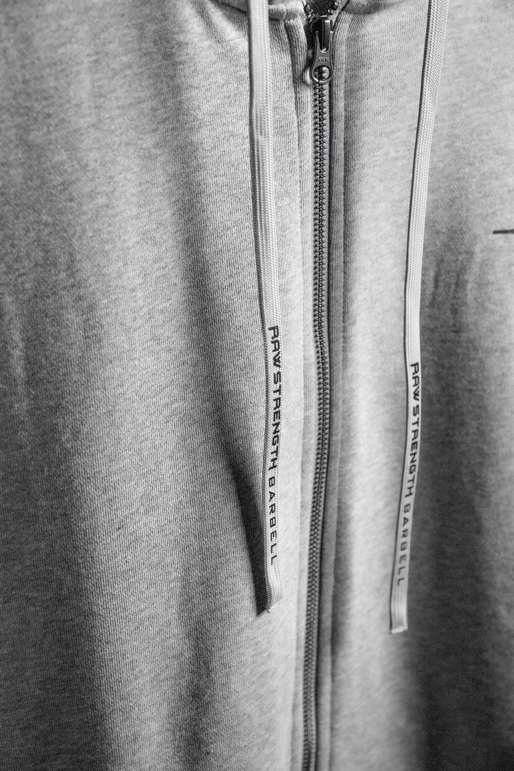 Raw Strength Barbell Space Grey Oversized Zip Hoodie – image 3