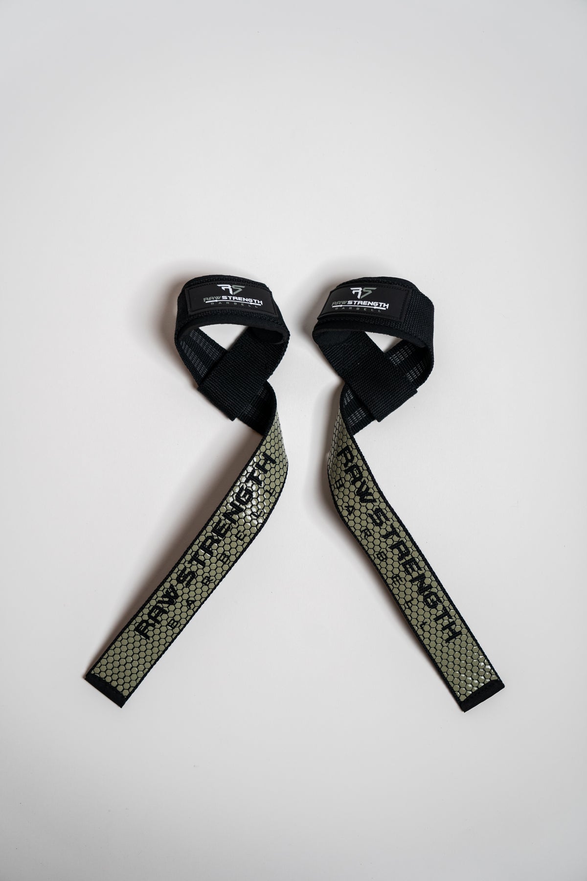 RAW STRENGTH BARBELL CEMENT GREY LIFTING STRAPS