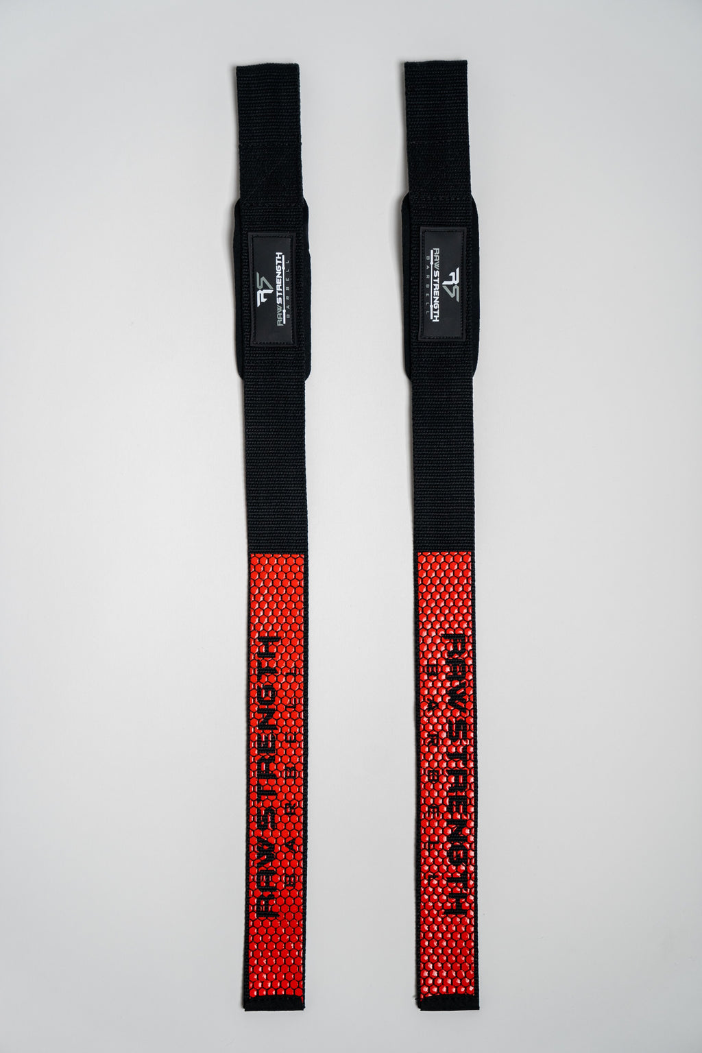 RAW STRENGTH BARBELL RED INFERNO LIFTING STRAPS