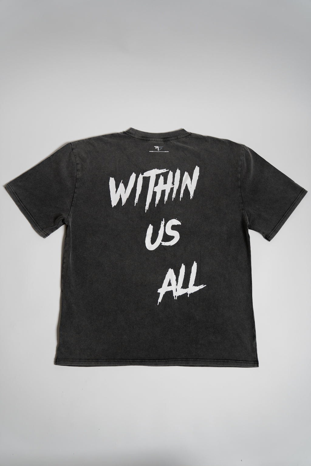 RAW STRENGTH BARBELL UNISEX ACID WASHED "WITHIN US ALL" OVERSIZED T-SHIRT