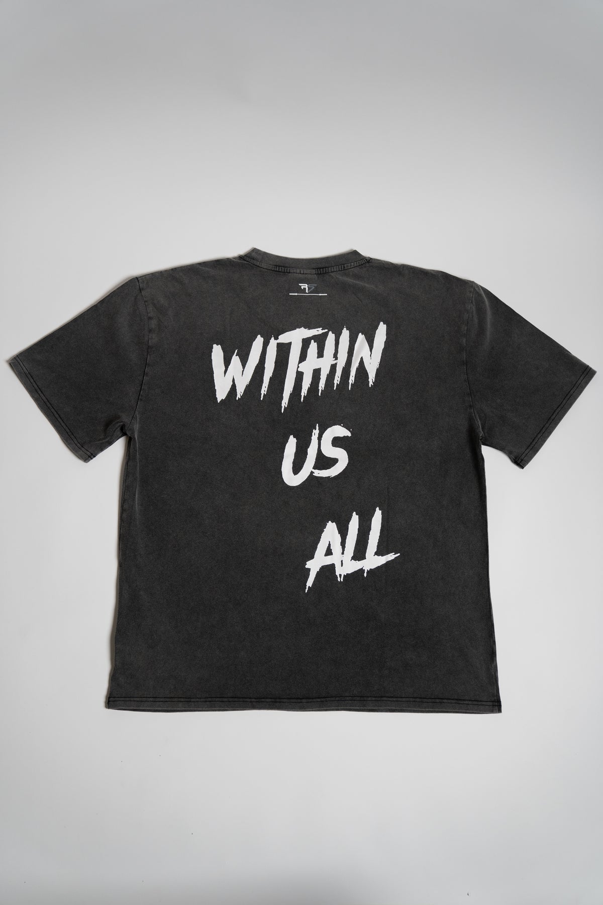 RAW STRENGTH BARBELL UNISEX ACID WASHED "WITHIN US ALL" OVERSIZED T-SHIRT