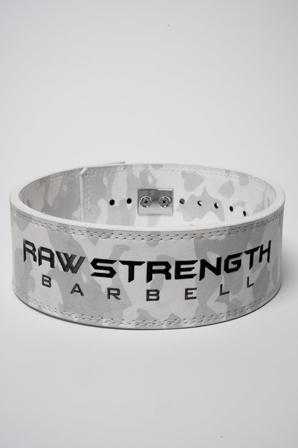 RAW STRENGTH BARBELL 10MM ARCTIC WHITE CAMO LEVER BELT