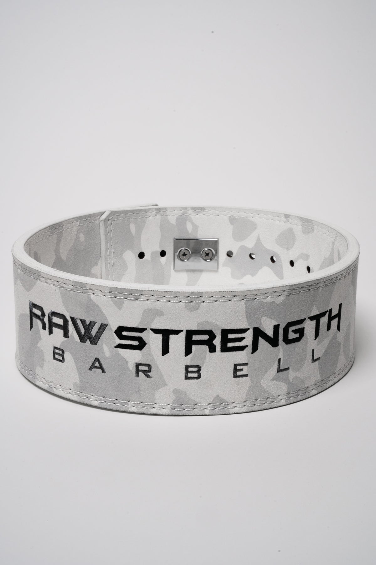RAW STRENGTH BARBELL 10MM ARCTIC WHITE CAMO LEVER BELT
