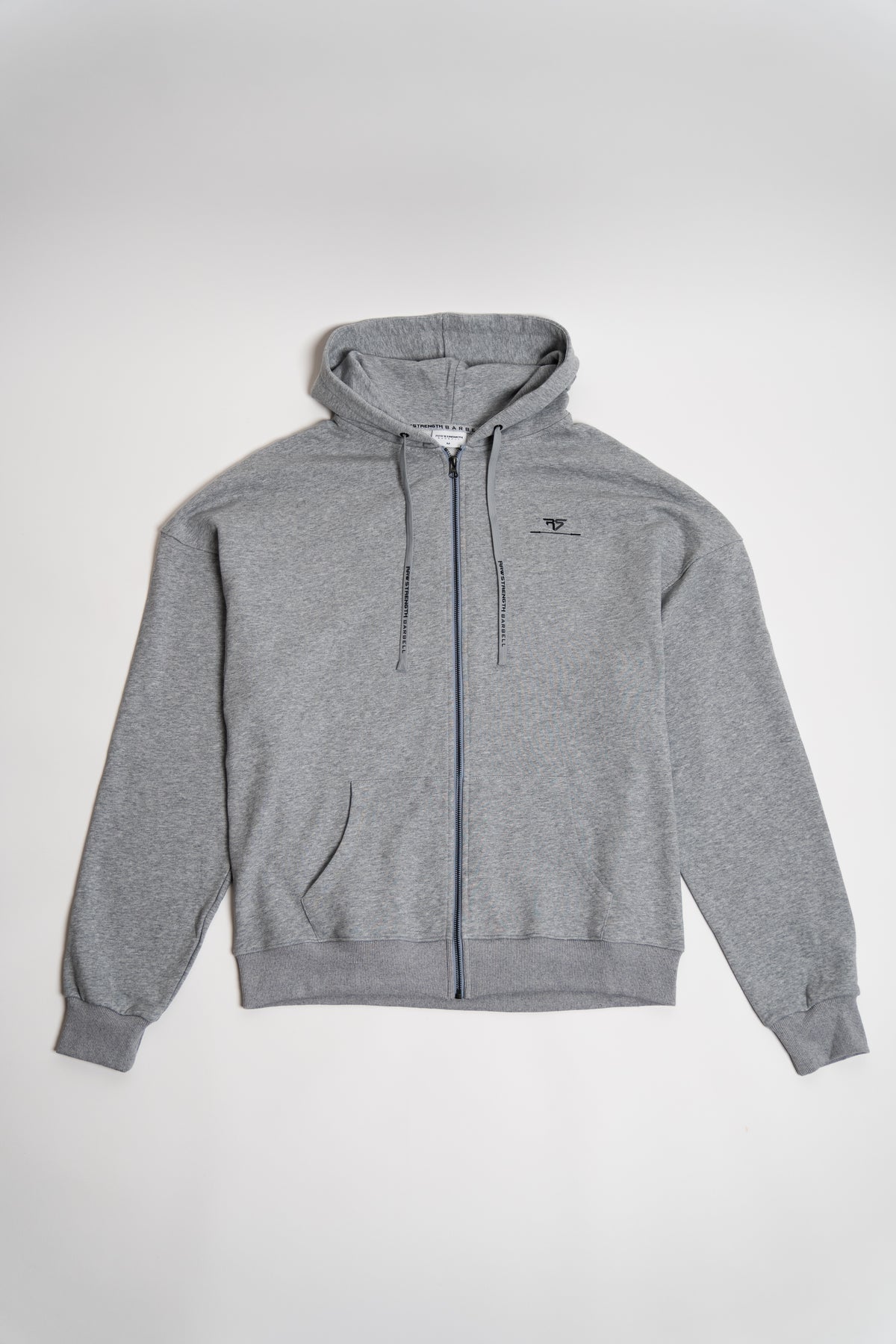 Raw Strength Barbell Space Grey Oversized Zip Hoodie – image 6