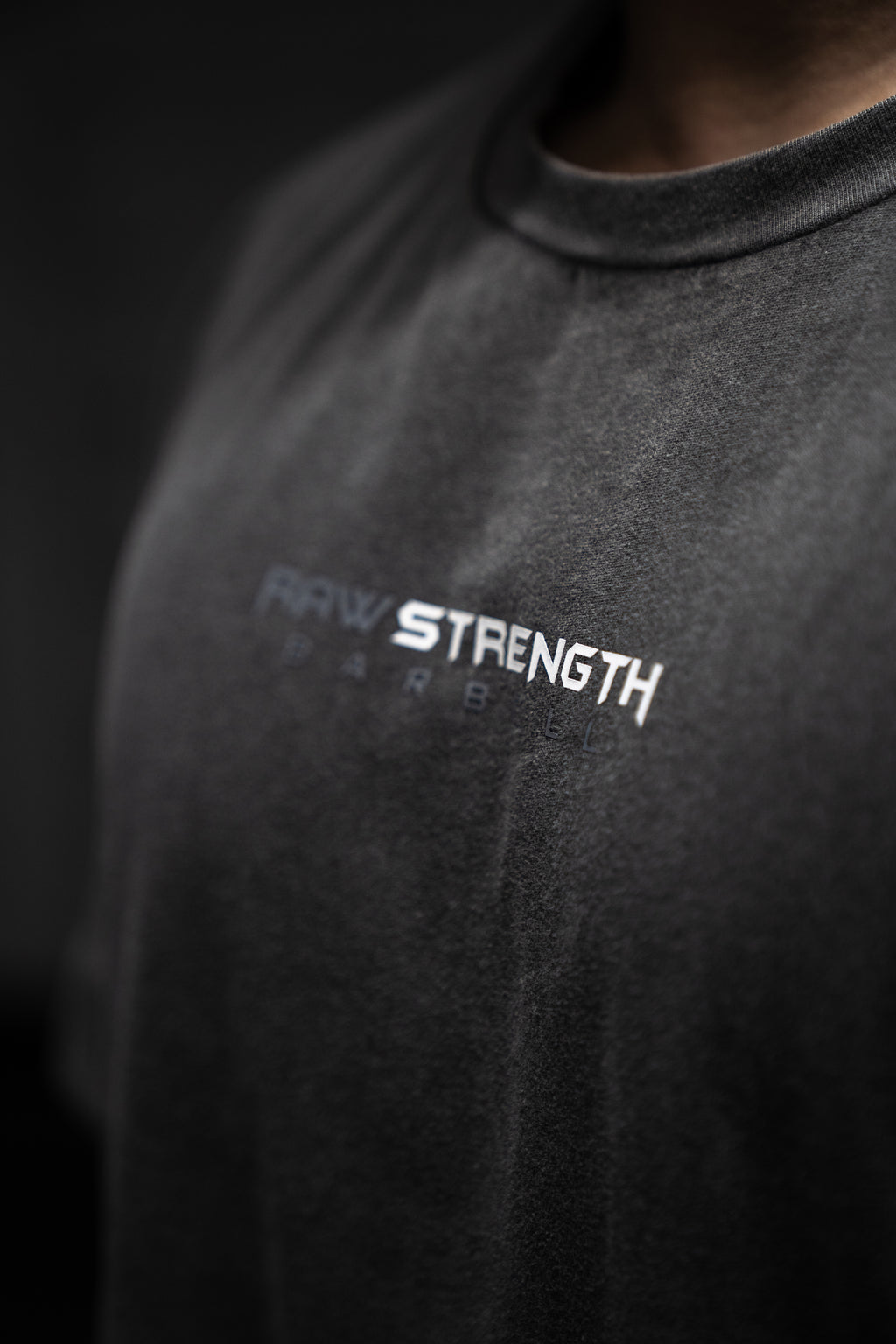 RAW STRENGTH BARBELL UNISEX ACID WASHED "WITHIN US ALL" OVERSIZED T-SHIRT