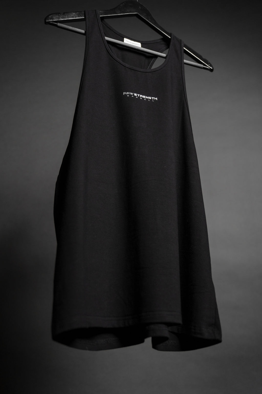 RAW STRENGTH BARBELL ESSENTIALS JET BLACK STRINGER VEST