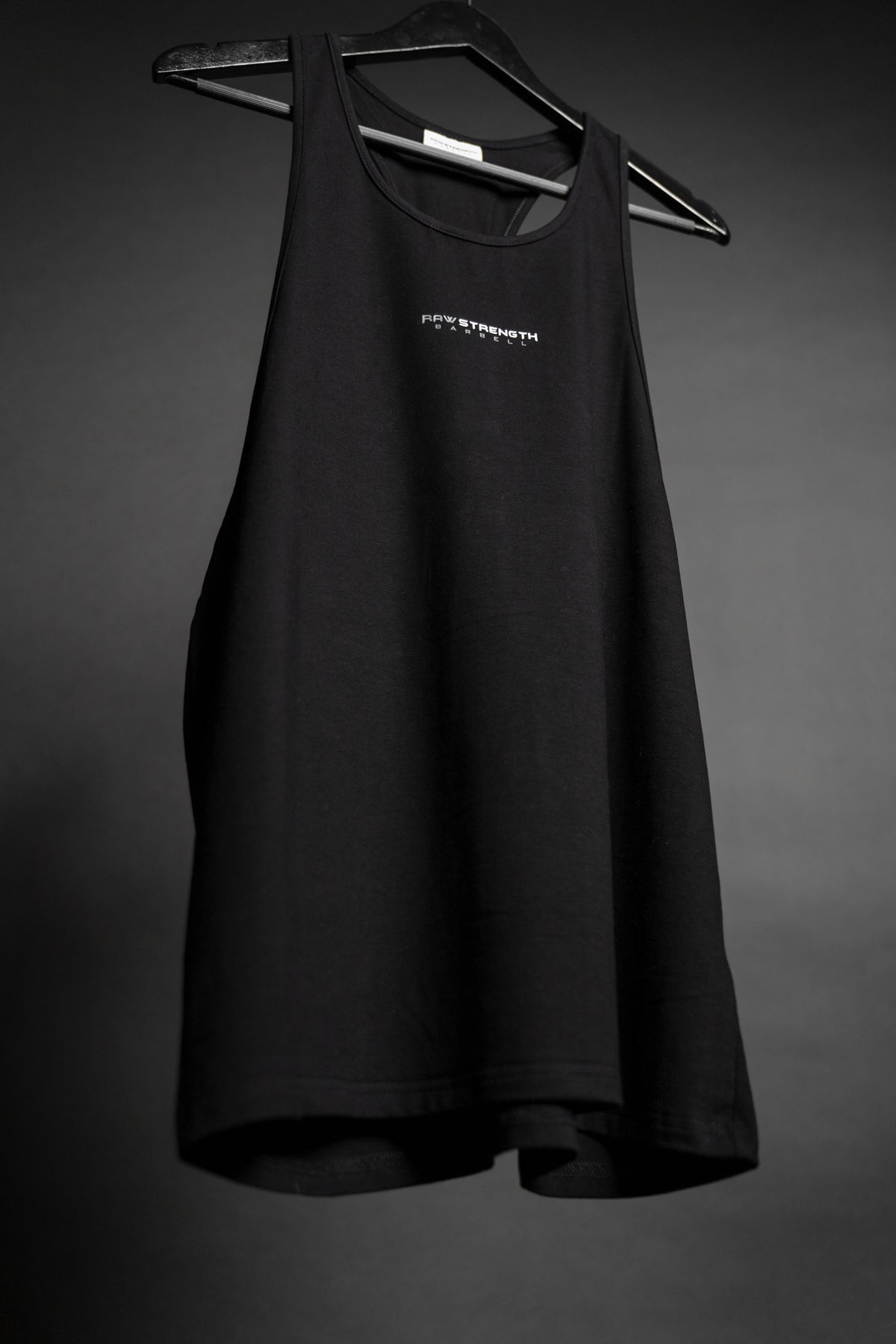 RAW STRENGTH BARBELL ESSENTIALS JET BLACK STRINGER VEST