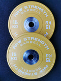 Raw Strength Barbell 15kg yellow competition bumper plates