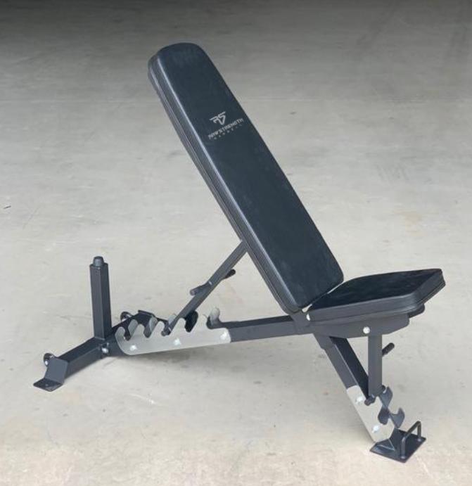 RAW STRENGTH BARBELL HEAVY DUTY SEMI-COMMERCIAL ADJUSTABLE WEIGHT BENCH