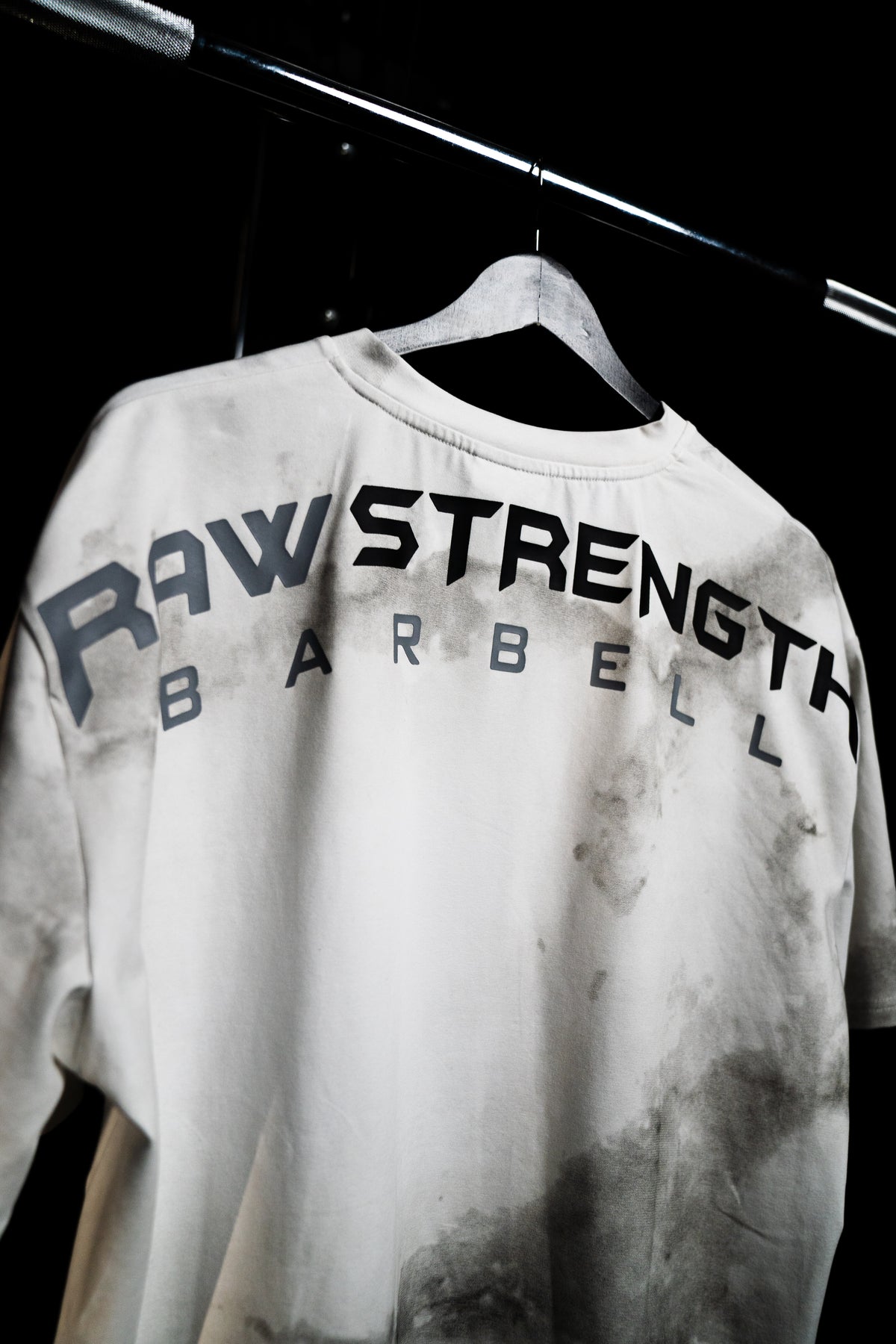 RAW STRENGTH BARBELL UNISEX WHITE MARBLE OVERSIZED T-SHIRT