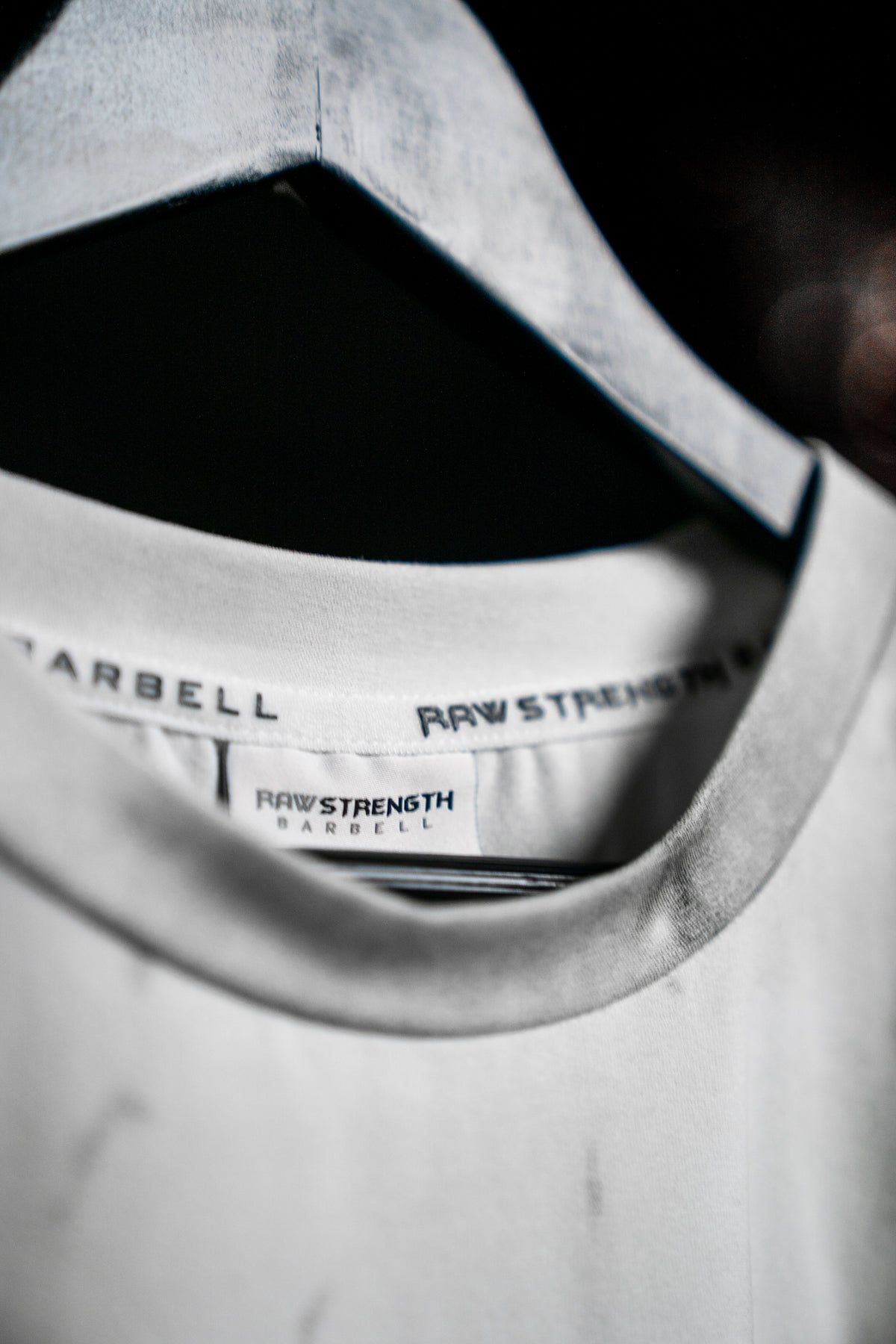 RAW STRENGTH BARBELL UNISEX WHITE MARBLE OVERSIZED T-SHIRT