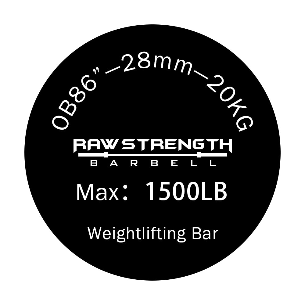 RAW STRENGTH BARBELL 7.2 FT 20 KG OLYMPIC WEIGHTLIFTING BAR 1500 LB RATED