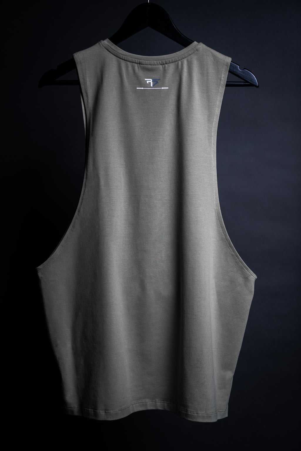 RAW STRENGTH BARBELL ESSENTIALS OLIVE GREEN DROP ARM TANK