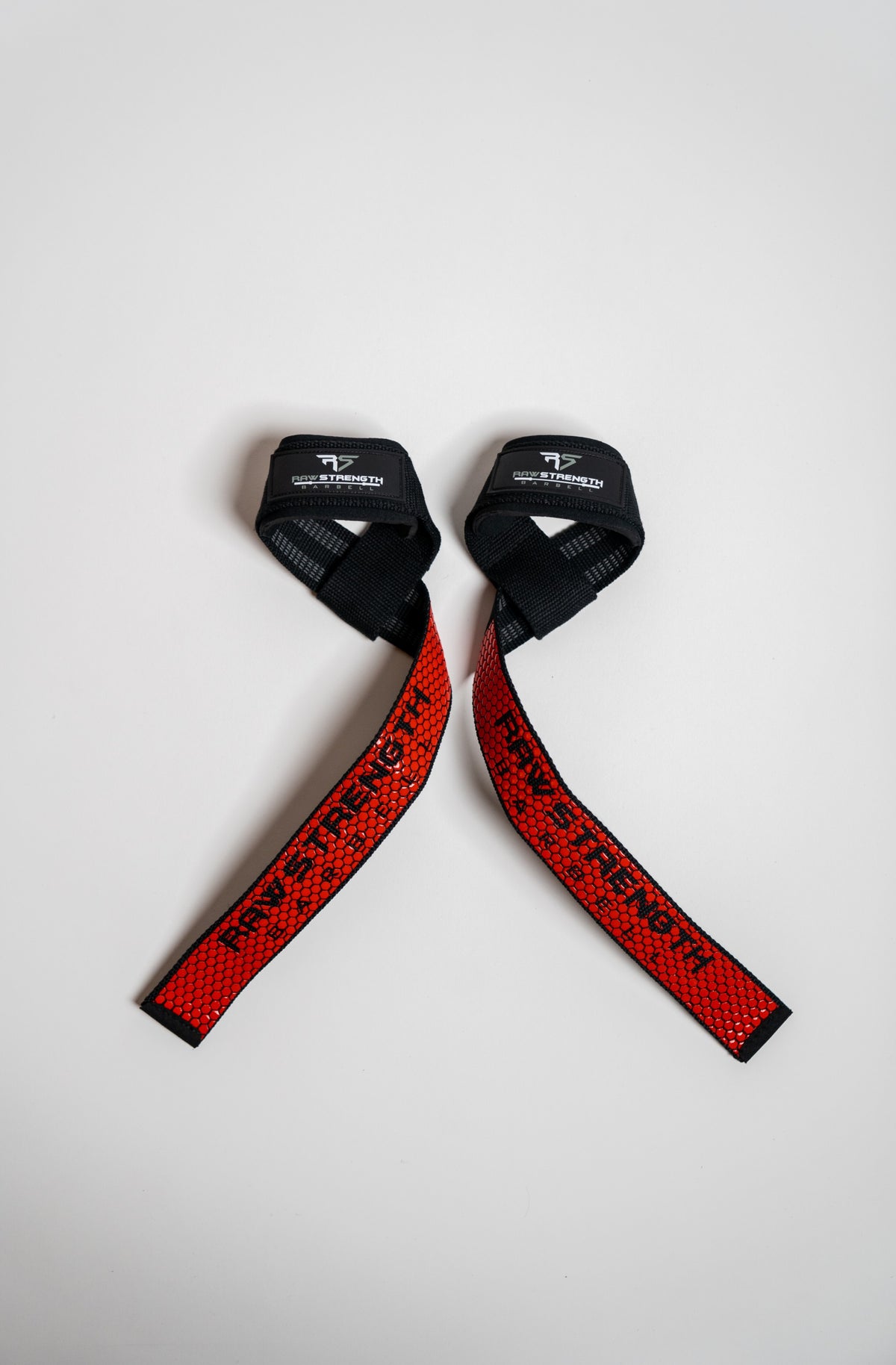 RAW STRENGTH BARBELL RED INFERNO LIFTING STRAPS