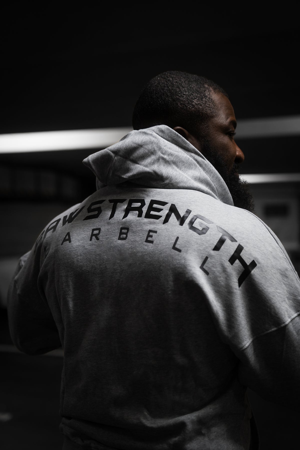Raw Strength Barbell Space Grey Oversized Zip Hoodie – image 10