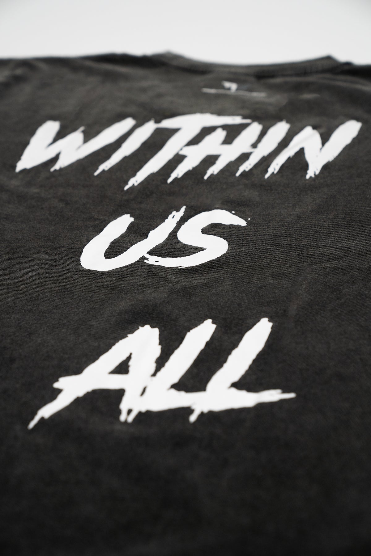 RAW STRENGTH BARBELL UNISEX ACID WASHED "WITHIN US ALL" OVERSIZED T-SHIRT
