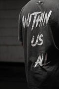 RAW STRENGTH BARBELL UNISEX ACID WASHED "WITHIN US ALL" OVERSIZED T-SHIRT