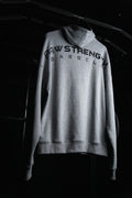Raw Strength Barbell Space Grey Oversized Zip Hoodie
