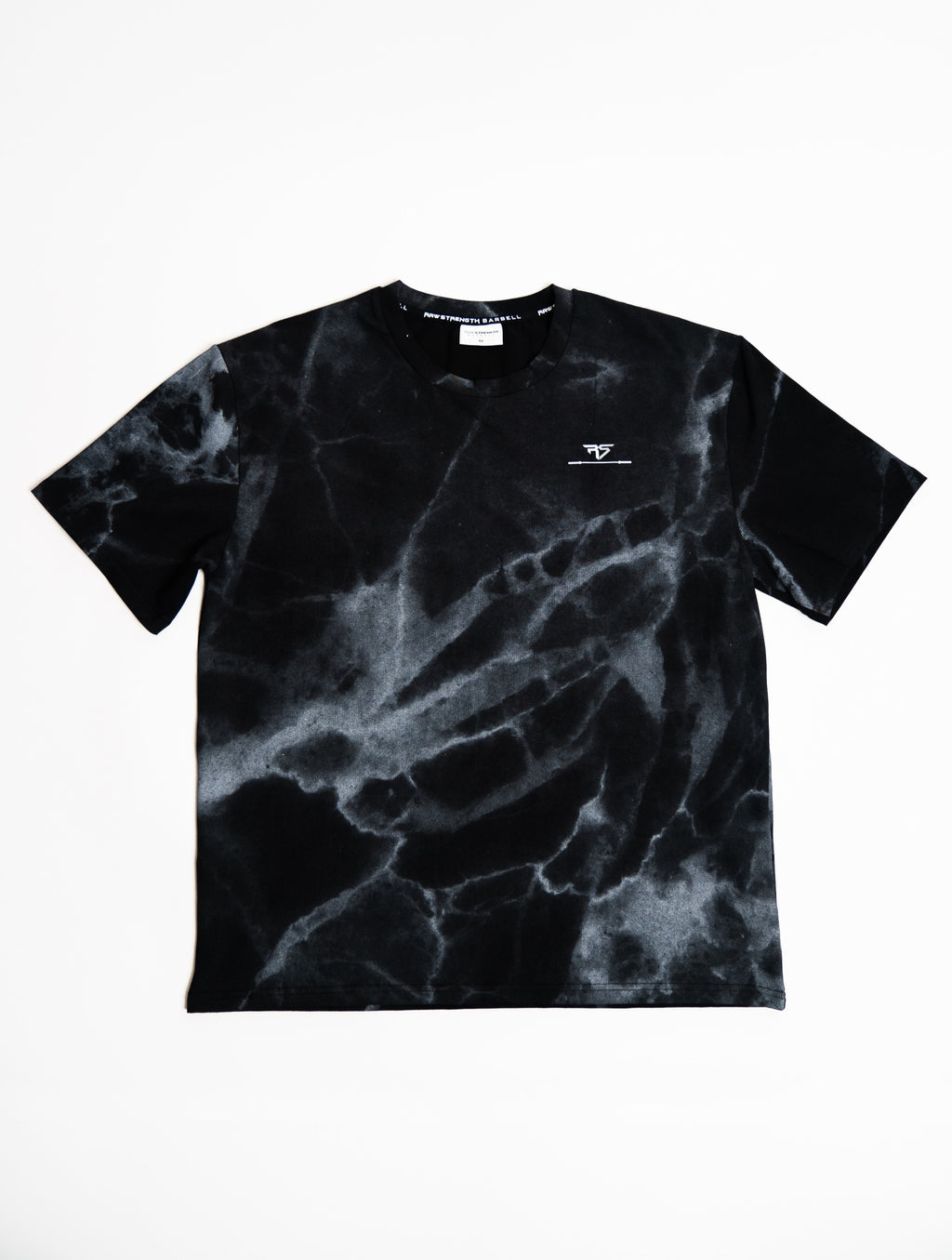 RAW STRENGTH BARBELL UNISEX BLACK MARBLE OVERSIZED T-SHIRT