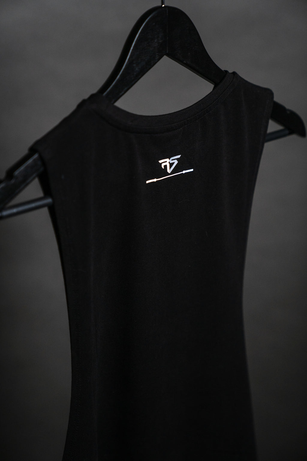 Raw Strength Barbell Essentials Jet Black Drop Arm Tank – image 5