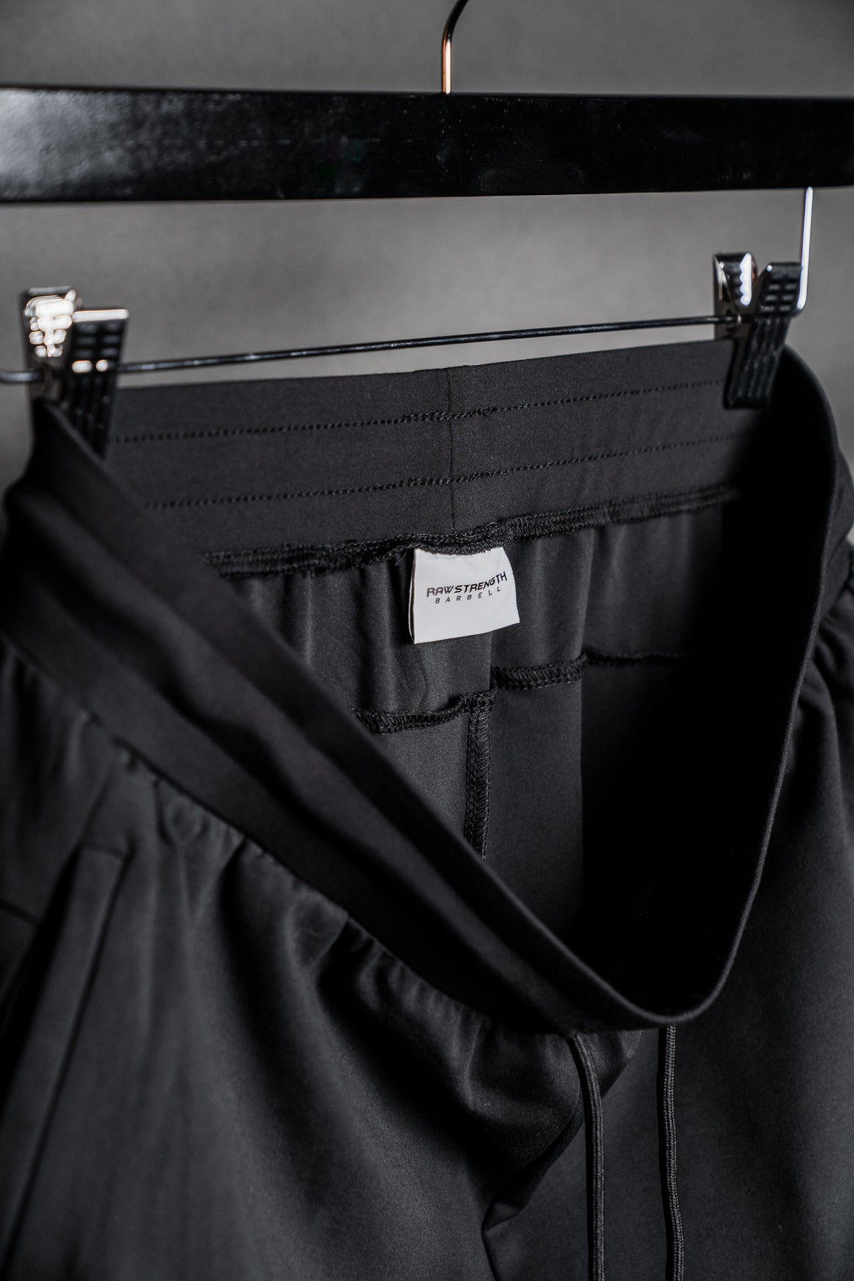 RAW STRENGTH BARBELL UNISEX PERFORMANCE BLACK 4-WAY STRETCH JOGGERS