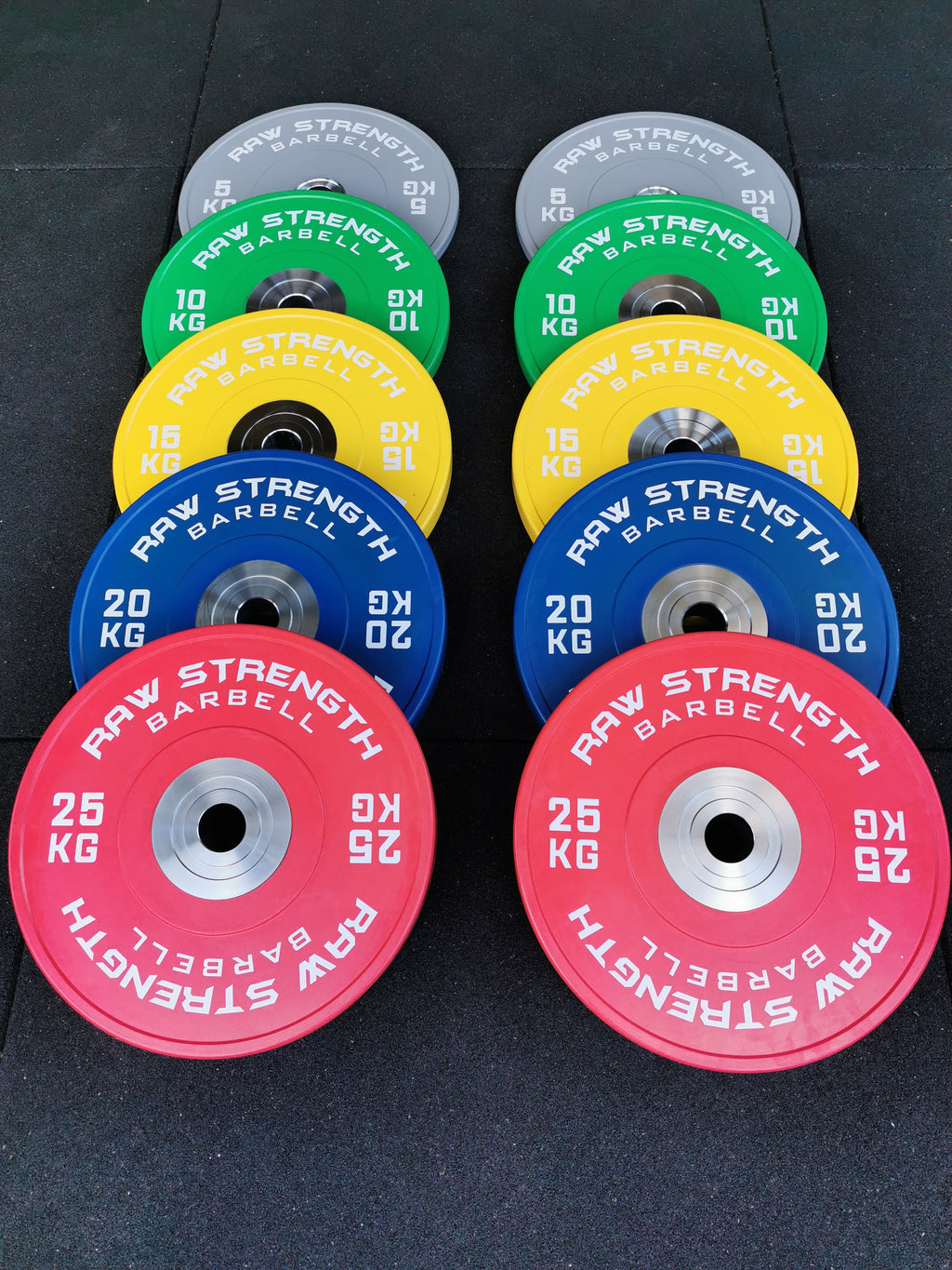 RAW STRENGTH BARBELL 150KG PREMIUM COMPETITION OLYMPIC BUMPER PLATE SET