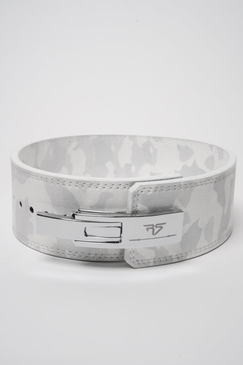 RAW STRENGTH BARBELL 10MM ARCTIC WHITE CAMO LEVER BELT