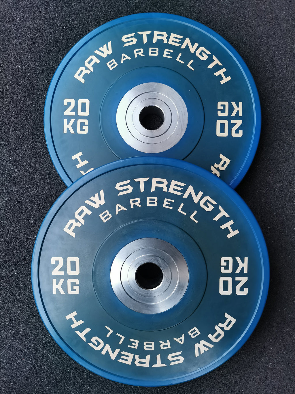 RAW STRENGTH BARBELL PREMIUM COMPETITION BLUE COLOUR BUMPER PLATE 20KG (PAIR)