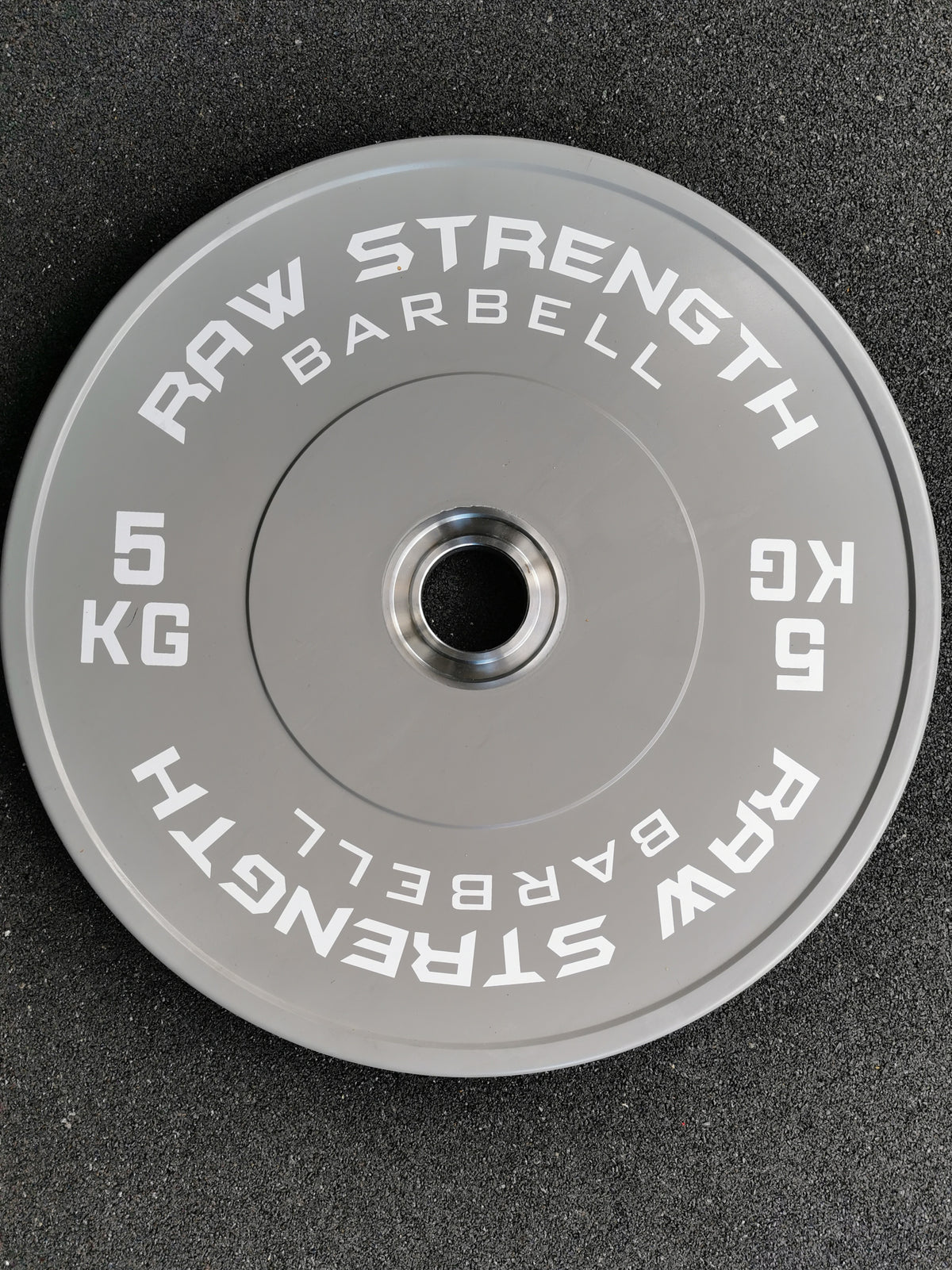 RAW STRENGTH BARBELL PREMIUM COMPETITION GREY COLOUR BUMPER PLATE 5KG (PAIR)