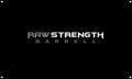 Raw Strength Barbell Word Logo Wall Flag