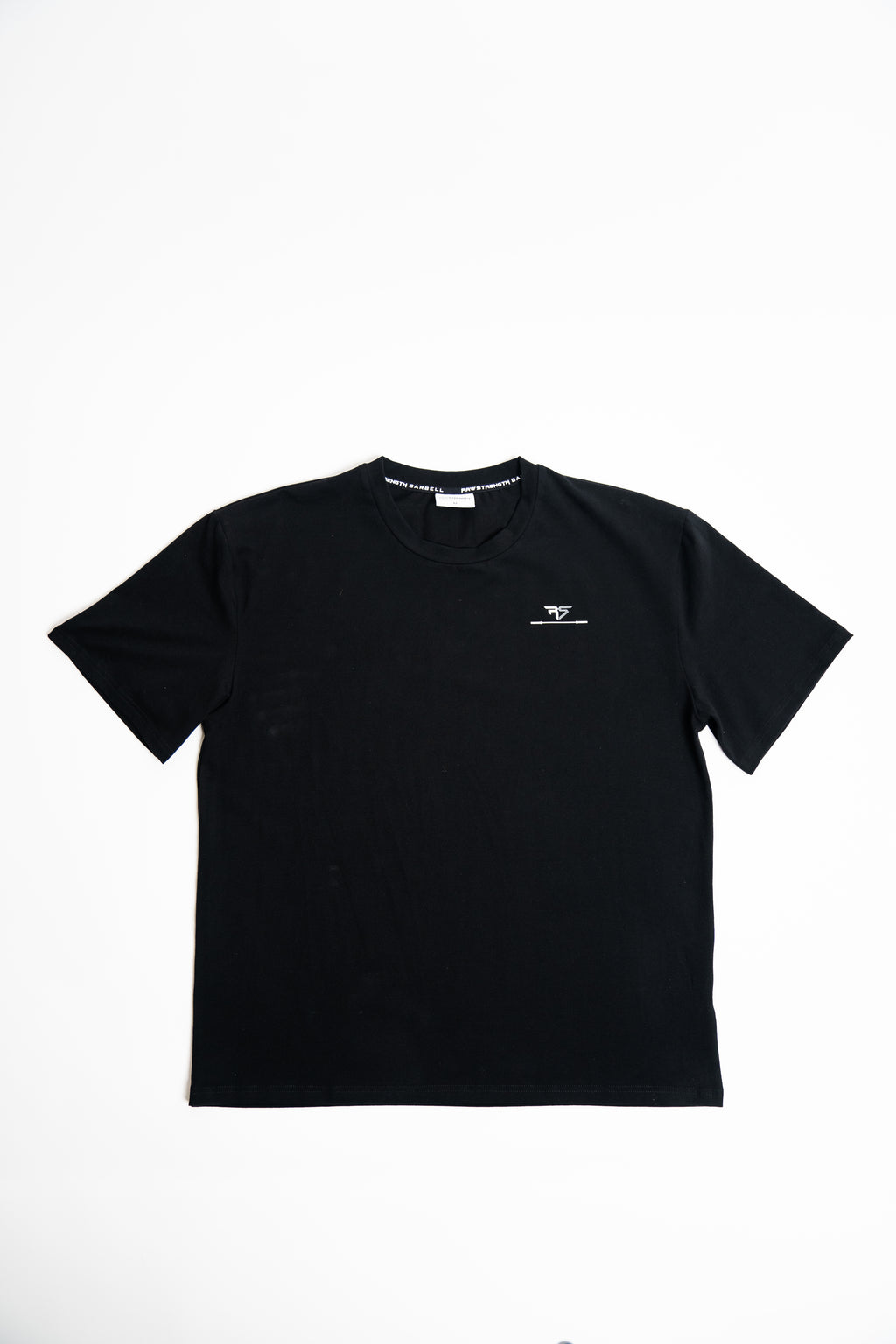 RAW STRENGTH BARBELL UNISEX PURE BLACK MARBLE FONT OVERSIZED T-SHIRT