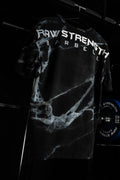 RAW STRENGTH BARBELL UNISEX BLACK MARBLE OVERSIZED T-SHIRT