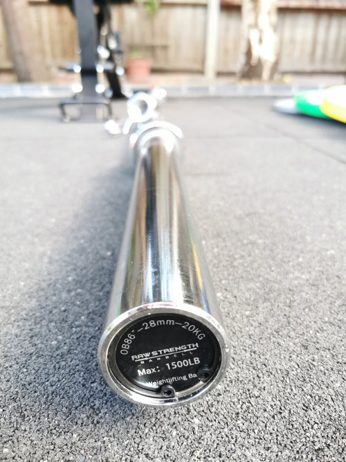 RAW STRENGTH BARBELL 7.2 FT 20 KG OLYMPIC WEIGHTLIFTING BAR 1500 LB RATED